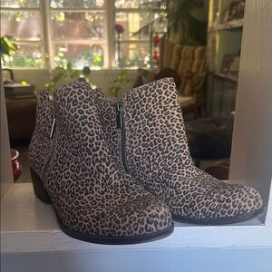 Lucky Brand Animal Print Ankle Booties